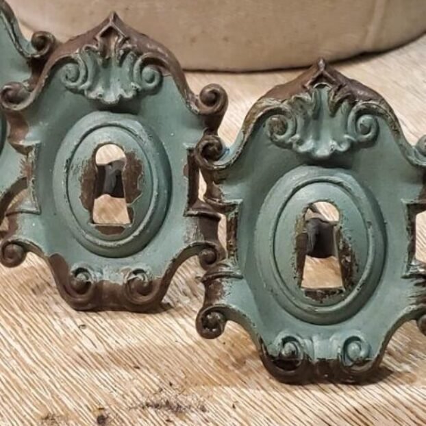 Blue Shabby Chic Keyhole Knob